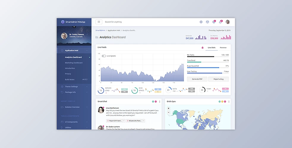 Download WrapBootstrap SmartAdmin ASP.NET Core Responsive WebApp 